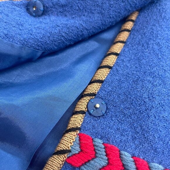 Coldwater Creek Aztec Wool Embroidered Jacket Ladies Size MED Long Sleeve - Picture 6 of 12